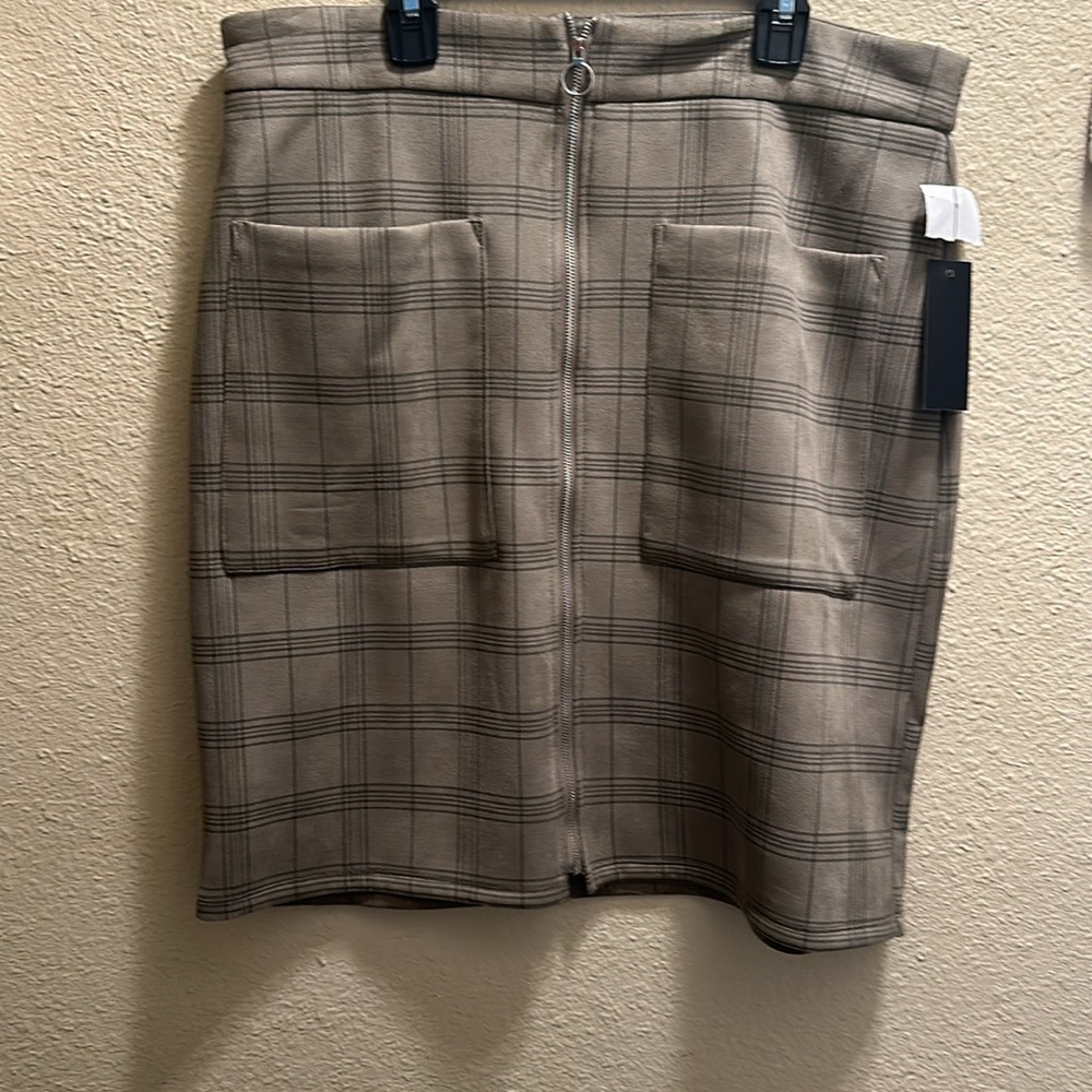 Alice Blue Faux Suede Skirt